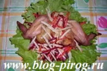 Салат "птица счастья": шаг 3