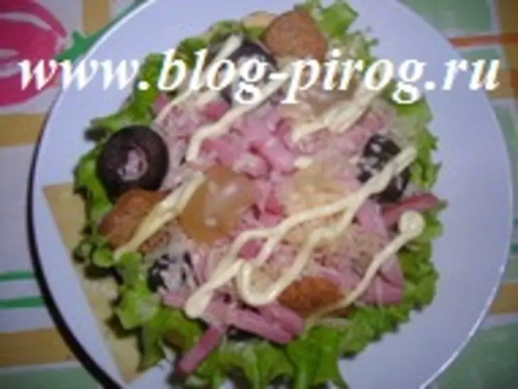 Салат в маковых корзиночках: шаг 2