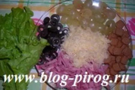 Салат в маковых корзиночках: шаг 3