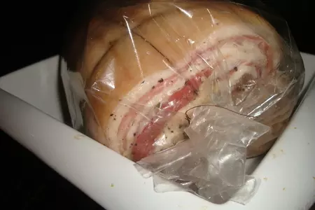 Рулет из хрюшкиного брюшка, продолжаем серию деревенских рецептов: шаг 8