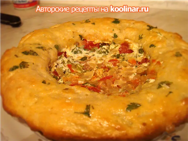 Открытый творожно-дрожжевой пирог в двух начинках: шаг 6