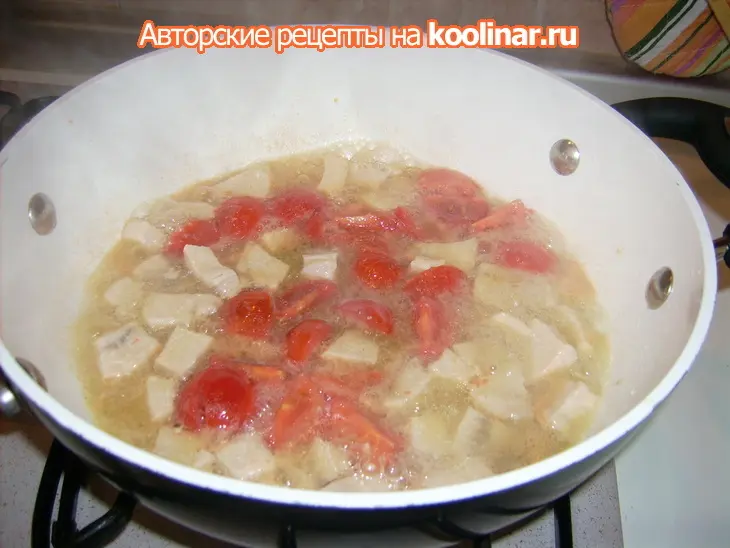 Спагетти с рыбой- меч по-неаполитански: шаг 4