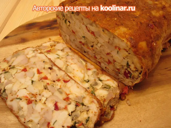 Курица фаршированная , которая имеет право быть рулетом "мраморный": шаг 11