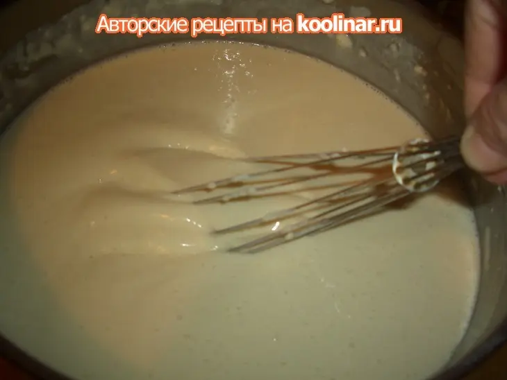 Дрожжевые блины на простокваше: шаг 4