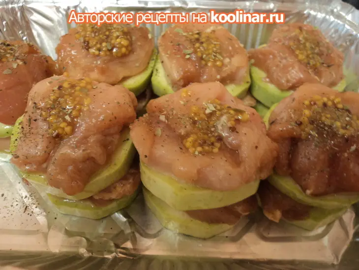 Пирамидки из кабачков и куриной грудки.: шаг 2