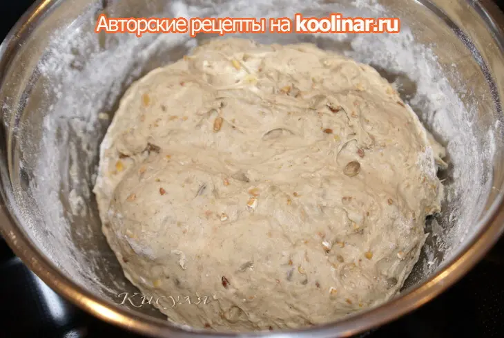 Мульти-зерновой хлеб на газированной воде: шаг 6