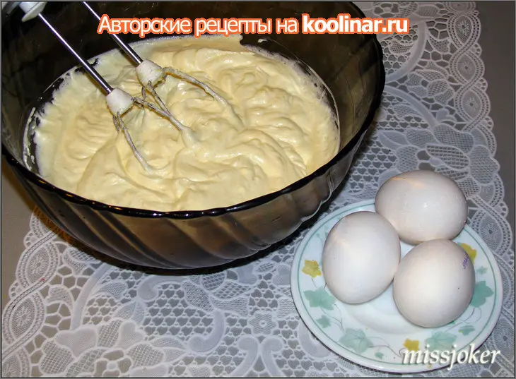 Мраморный творожно-шоколадный кекс: шаг 4