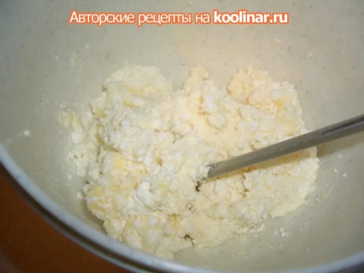 Шоколадный кекс с творожной прослойкой: шаг 1