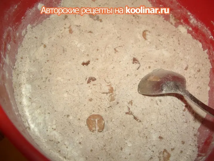 Шоколадный кекс с творожной прослойкой: шаг 3