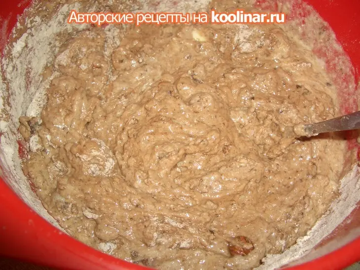 Шоколадный кекс с творожной прослойкой: шаг 4