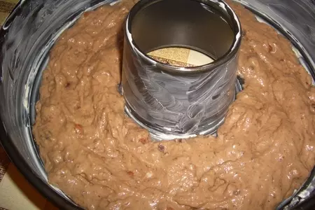 Шоколадный кекс с творожной прослойкой: шаг 5