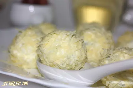 Салат под шампанское в виде закусочных конфет.: шаг 3
