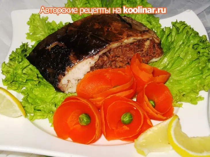 Карп, фаршированный орехами: шаг 6