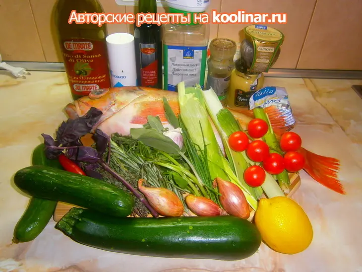 Рыба люциан запеченная в травах: шаг 1