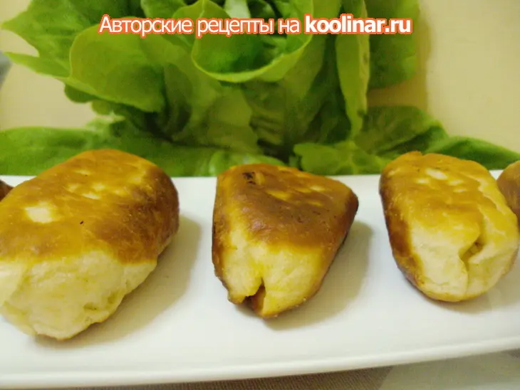 Пирожки с тунцом, рисом и яйцом.: шаг 9