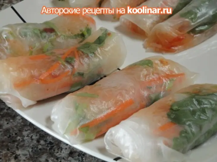 Свежие роллы с креветками по тайски: шаг 6