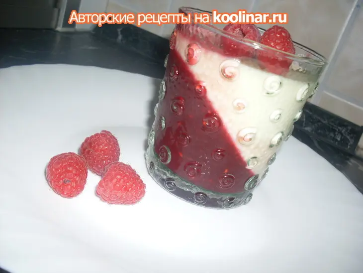 Панна котта с малиновым желле.: шаг 4