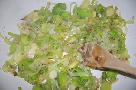Дофинуа из репы, моркови и порея: шаг 5