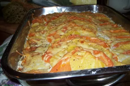 Дофинуа из репы, моркови и порея: шаг 9
