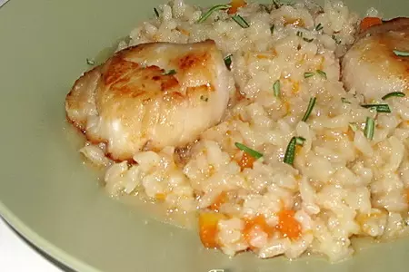 Ризотто с тыквой и морскими гребешками: шаг 3