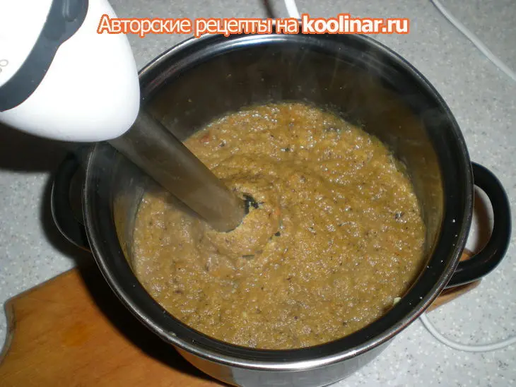 Грибной суп-пюре в хлебной тарелке: шаг 5