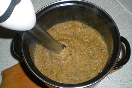Грибной суп-пюре в хлебной тарелке: шаг 5