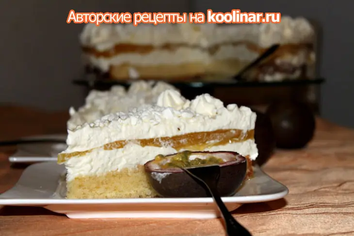 Творожный торт с желе из маракуйи "снежок": шаг 8