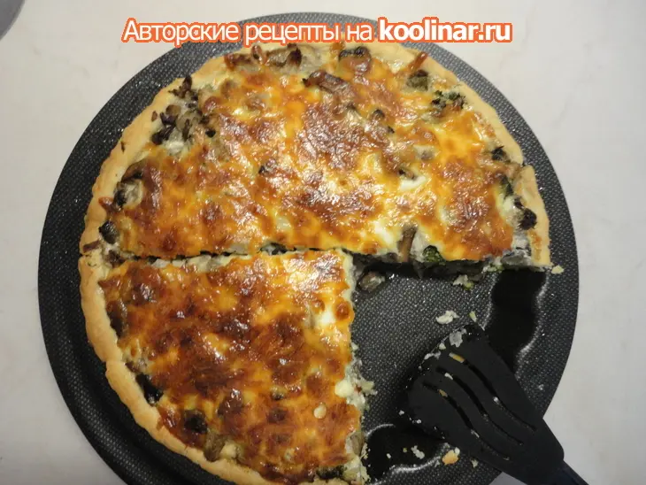 Открытый пирог из рассыпчатого теста с грибами (сливочный): шаг 1