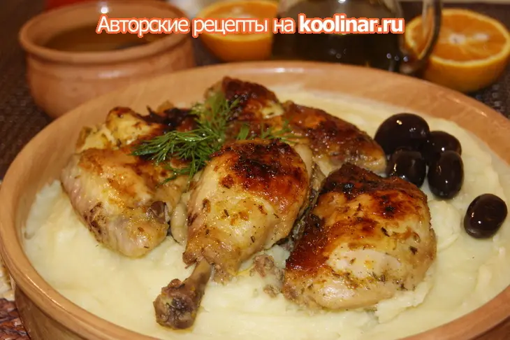 Запечёная курица с ароматным картофельным пюре"аляда"(κοτοπουλο αλιαδα): шаг 5