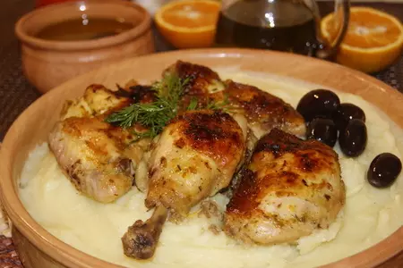 Запечёная курица с ароматным картофельным пюре"аляда"(κοτοπουλο αλιαδα): шаг 5