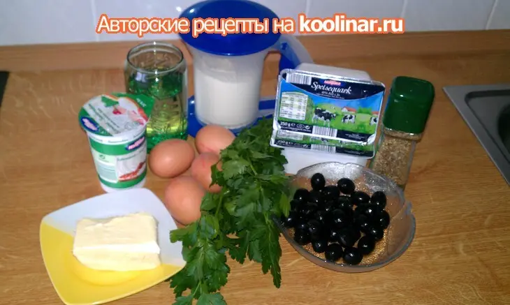 Профитроли с оливково - творожным кремом: шаг 1