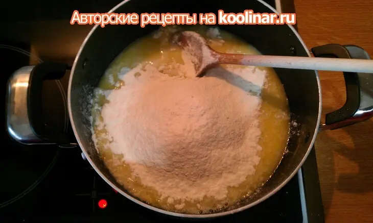 Профитроли с оливково - творожным кремом: шаг 3