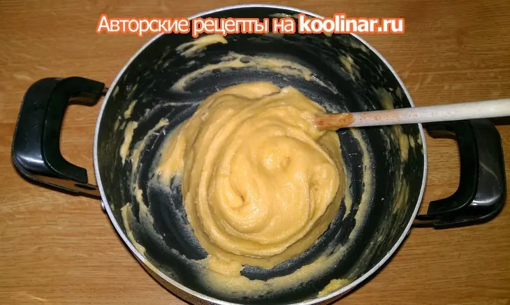 Профитроли с оливково - творожным кремом: шаг 4