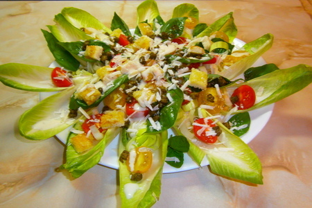 Королевские креветки в сливочно-чесночном соусе  с салатом "croccante": шаг 17