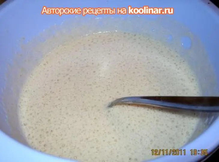 Торт "медовый бочоночек с икрой": шаг 2