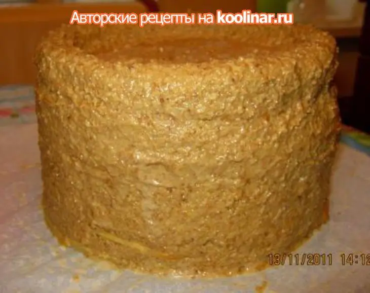 Торт "медовый бочоночек с икрой": шаг 10