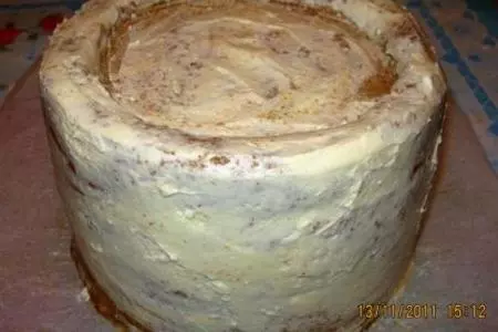 Торт "медовый бочоночек с икрой": шаг 15