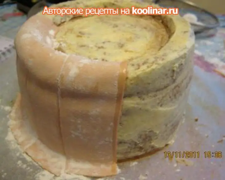 Торт "медовый бочоночек с икрой": шаг 17