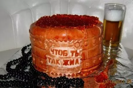 Торт "медовый бочоночек с икрой": шаг 22