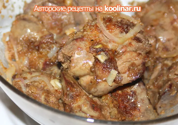 Утиная печень в картофельных хлопьях и в маринаде.: шаг 5