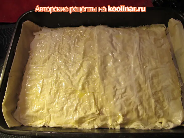 "галактобуреко"   греческий сладкий пирог: шаг 13