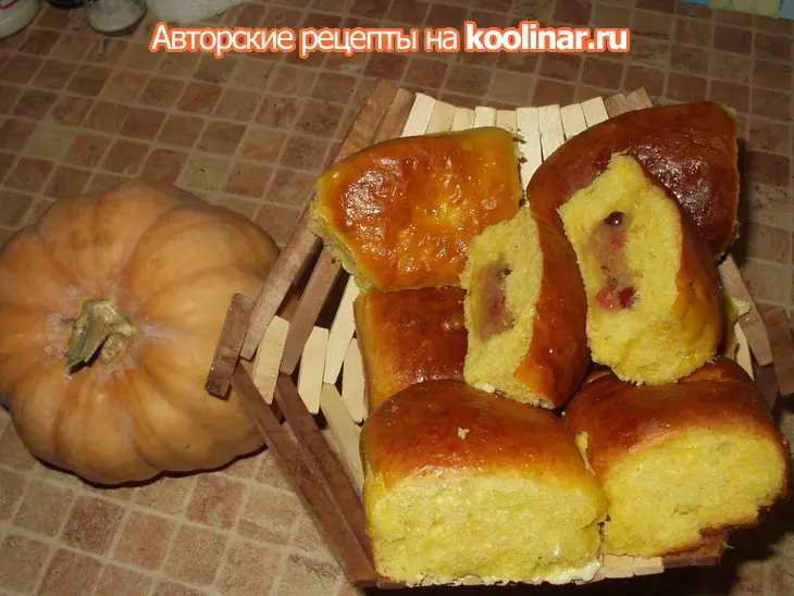 Булочки творожно-тыквенные с начинкой.: шаг 1
