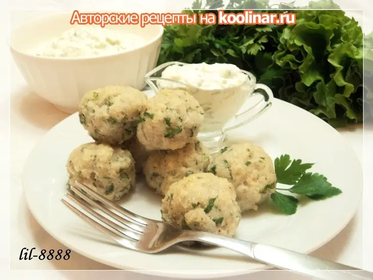 Рыбные фрикадельки с йогуртовым соусом ( готовим быстро и просто): шаг 3