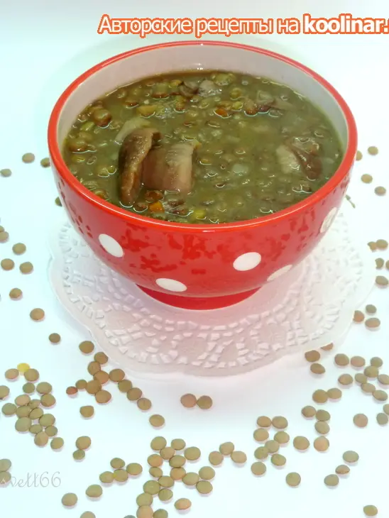 Ароматный, быстрый, невероятно вкусный суп с белыми грибами и чечевицей: шаг 7