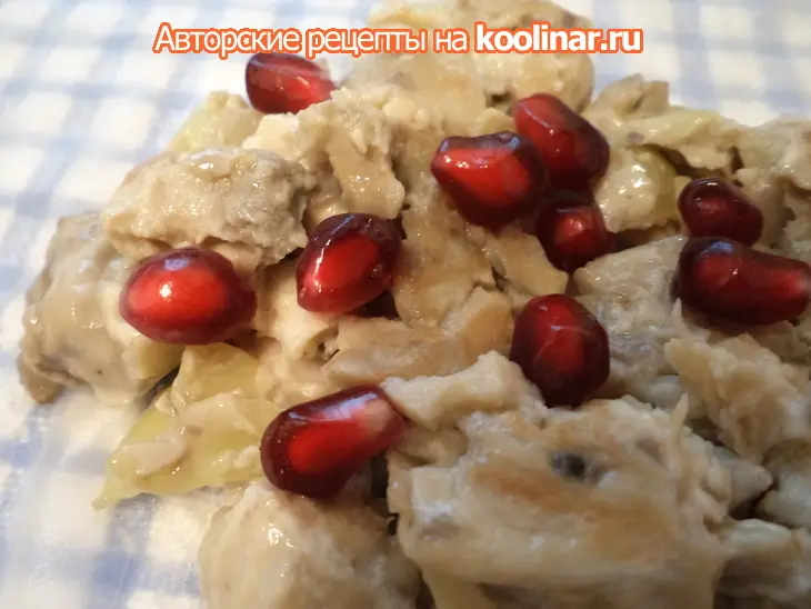 «немран» с цыпленком, грибами и гранатом!: шаг 4