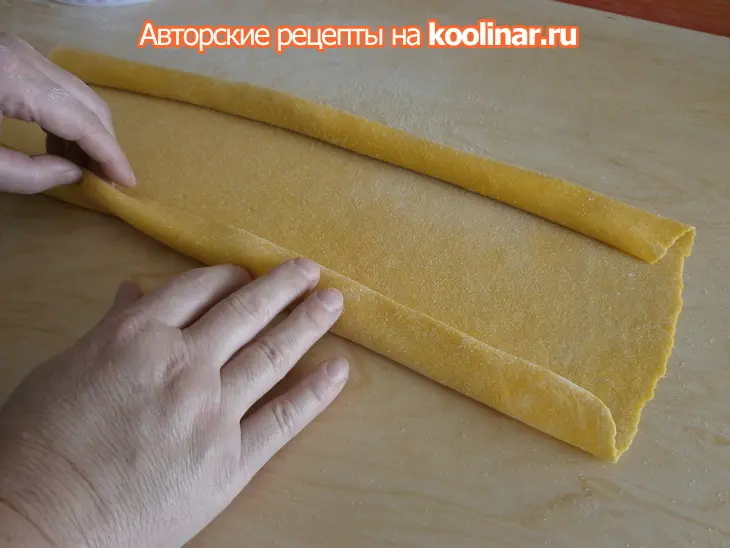 Домашняя лапша с шампиньонами и сыром " филадельфия": шаг 4