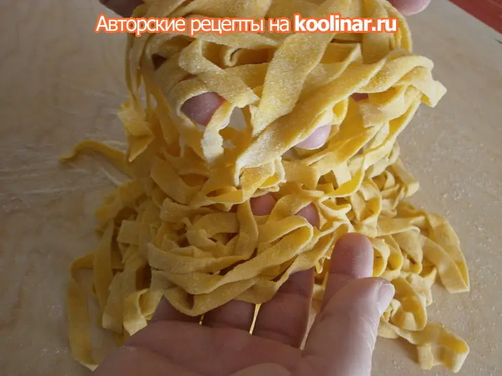 Домашняя лапша с шампиньонами и сыром " филадельфия": шаг 6
