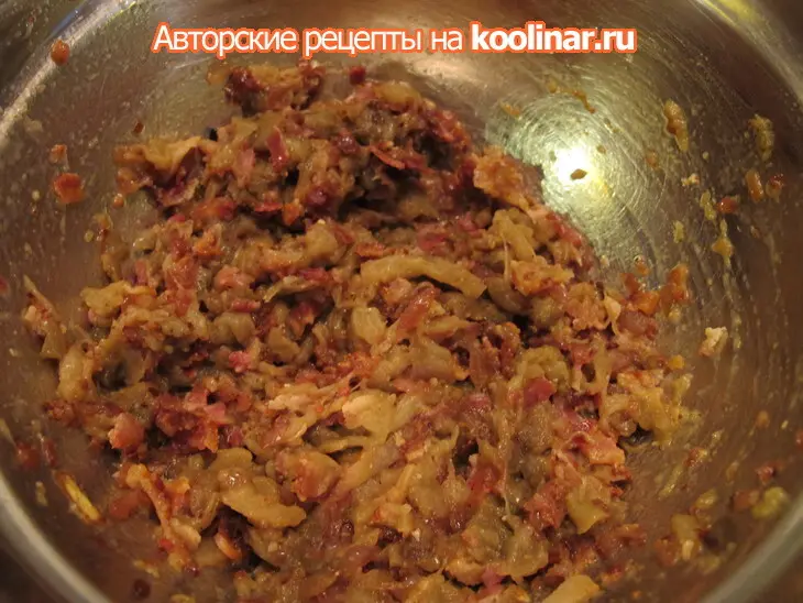 Мини закуска  из баклажан,бекона и сыра в стаканчиках из теста фило.: шаг 6