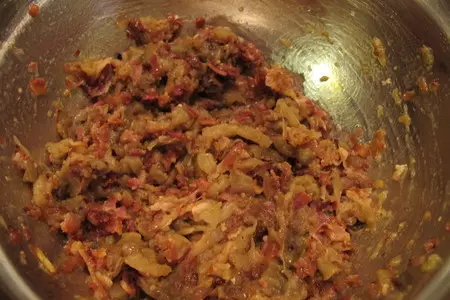Мини закуска  из баклажан,бекона и сыра в стаканчиках из теста фило.: шаг 6