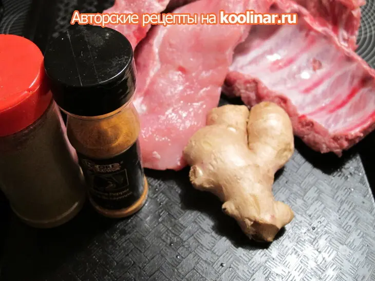 Свиные рёбрышки  в пиве с медовыми помидорами.: шаг 1